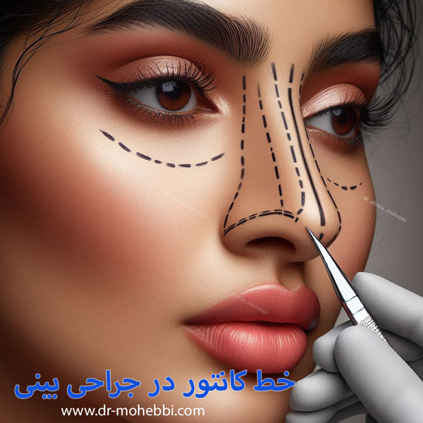 خط کانتور در جراحی بینی + دکتر علیرضا محبی 